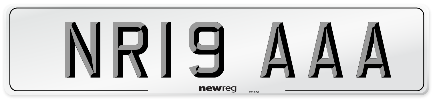 NR19 AAA Number Plate from New Reg